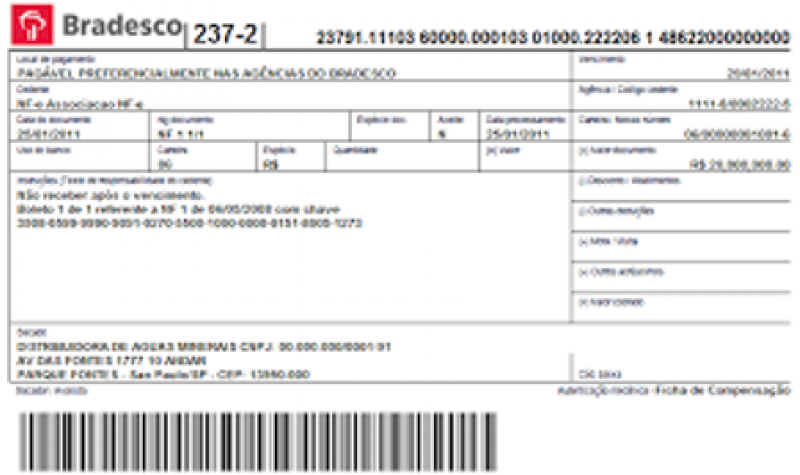 Impressão de Boleto com Dados Variáveis Preço Ermelino Matarazzo - Impressão de Boleto com Código de Barra